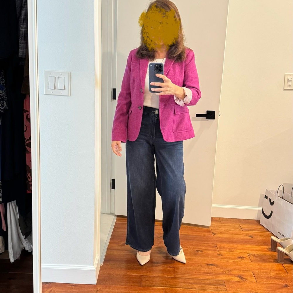 Talbots Purple Herringbone Blazer